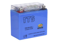 Акумулятор гелевий TTG YB9-BS 9АH на генератор, 137×76×134 мм синій, з індикатором