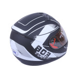 Шолом MD-803 чорний з білим матовим size L - VIRTUE