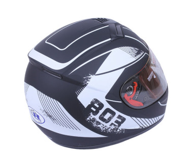 Шолом MD-803 чорний з білим матовим size L - VIRTUE