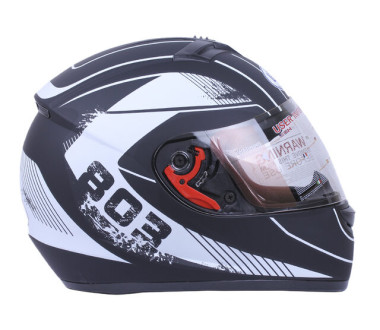 Шолом MD-803 чорний з білим матовим size L - VIRTUE