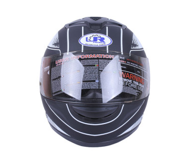 Шолом MD-803 чорний з білим матовим size L - VIRTUE