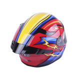 Шлем MD-821 оранжевый с синим size M - VIRTUE