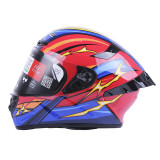 Шлем MD-821 оранжевый с синим size M - VIRTUE