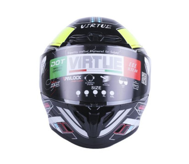 Шолом MD-821 чорний з кольоровим size M - VIRTUE