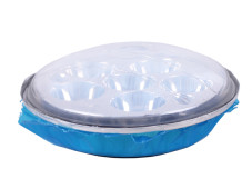 Оптика круглої фари (лінза з ободом) 8+1 LED d-140мм Дельта/Альфа