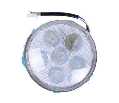 Оптика круглої фари (лінза з ободом) 8+1 LED d-140мм Дельта/Альфа