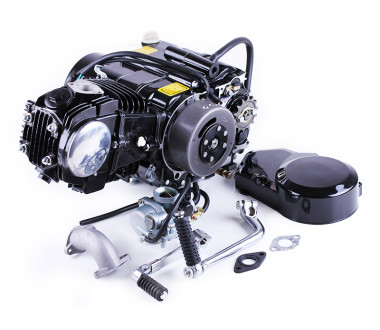 Двигун 110CC - Дельта/Альфа/Актив, механіка + карбюратор - без електростартеру, BLACK - TATA LUX