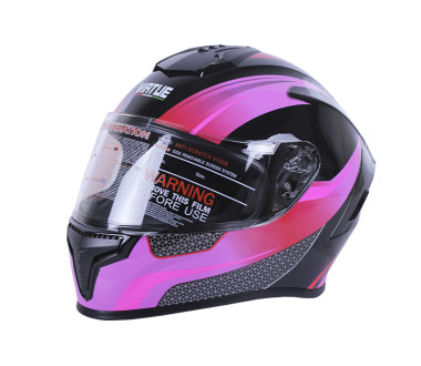 Шолом MD-813 чорний з бузковим size M - VIRTUE