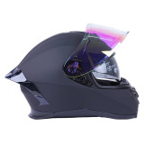 Шолом MD-820-1 чорний матовий, скло жовтий хамелеон size ХS - VIRTUE