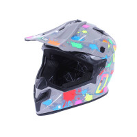 Шлем MD-911 серый с цветной графикой size M - VIRTUE