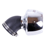 Фільтр нульовий "Turbo" хром. Ø38 мм 45° - АМ