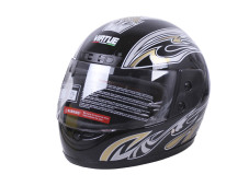 Шолом MD-А105 (з бородою) чорний із золотистим (size L) - VIRTUE