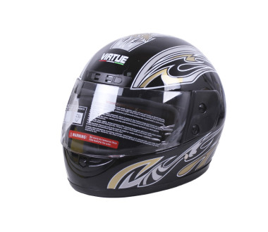 Шолом MD-А105 (з бородою) чорний із золотистим (size L) - VIRTUE