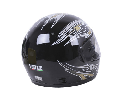 Шолом MD-А105 (з бородою) чорний із золотистим (size L) - VIRTUE