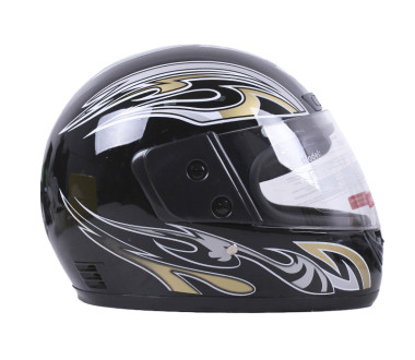 Шолом MD-А105 (з бородою) чорний із золотистим (size L) - VIRTUE