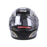 Шолом MD-А105 (з бородою) чорний із золотистим (size L) - VIRTUE