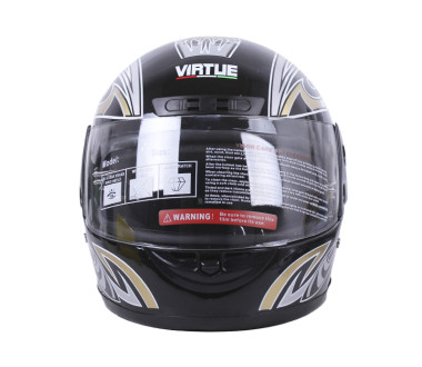 Шолом MD-А105 (з бородою) чорний із золотистим (size L) - VIRTUE