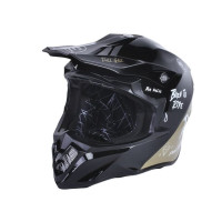 Шлем для мотоцикла, скутера MD-902 VIRTUE (черный с золотым, size L)
