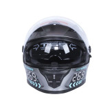 Шлем для мотоцикла, скутера 800 Racing 269 TTG интеграл (серый с графикой глянцевый, size L)