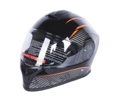 Шлем для мотоцикла, скутера 902 Hunter TTG интеграл (черный с оранжевым, One size 54-61 см)