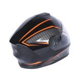 Шлем для мотоцикла, скутера 902 Hunter TTG интеграл (черный с оранжевым, One size 54-61 см)