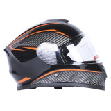 Шлем для мотоцикла, скутера 902 Hunter TTG интеграл (черный с оранжевым, One size 54-61 см)