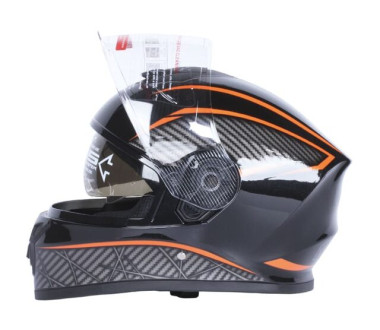 Шлем для мотоцикла, скутера 902 Hunter TTG интеграл (черный с оранжевым, One size 54-61 см)