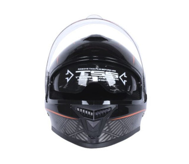 Шлем для мотоцикла, скутера 902 Hunter TTG интеграл (черный с оранжевым, One size 54-61 см)