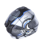 Шлем для мотоцикла, скутера 900 Gear Black-Silver TTG трансформер (серый с синим, size M)