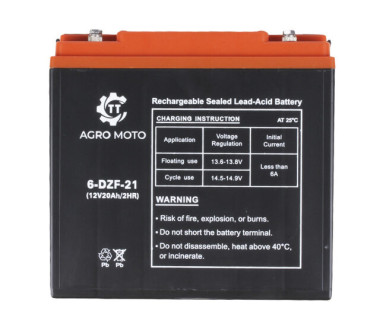 Акумулятор свинцево-кислотний 6-DZF-21 TT 20AH 12V 179x77x170 мм