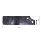 Ніж фрези лівий 1GLN125/140 720gr 60*215 мм Mototraktor