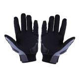 Моторукавички чорні з сірим текстилем size L MS07