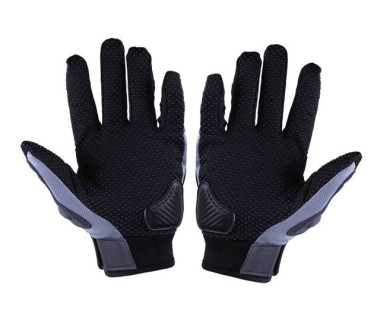 Моторукавички чорні з сірим текстилем size L MS07