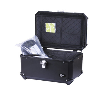 Кофр прямокутний для мотоцикла пластиковий чорний, 60л - YBX