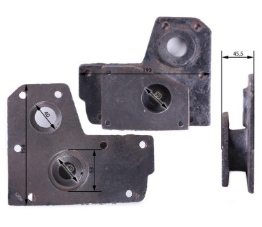 Плита крепления гидронасоса на мототрактор (под 3 болта) - MT YBX