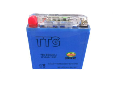 Гелевий акумулятор TTG YB9-BS 9АH 137×76×134 мм синій, з індикатором