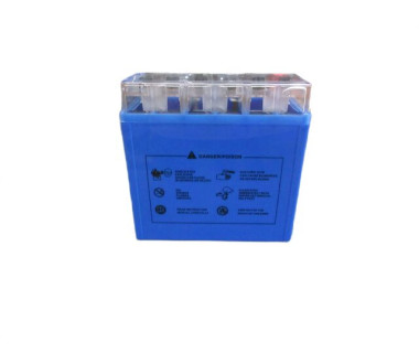 Гелевий акумулятор TTG YB9-BS 9АH 137×76×134 мм синій, з індикатором