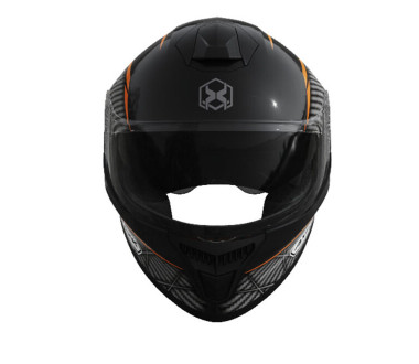 Шолом для мотоцикла, скутера 902 Hunter TTG інтеграл (чорний з помаранчевим, One size 54-61 см)