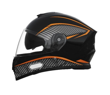 Шолом для мотоцикла, скутера 902 Hunter TTG інтеграл (чорний з помаранчевим, One size 54-61 см)