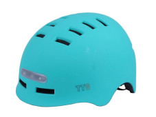 Шолом захисний бірюзовий з габаритним ліхтарем size L - TTG