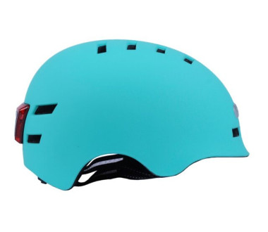 Шолом захисний бірюзовий з габаритним ліхтарем size L - TTG