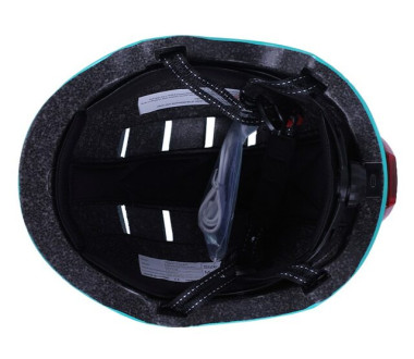 Шолом захисний бірюзовий з габаритним ліхтарем size L - TTG