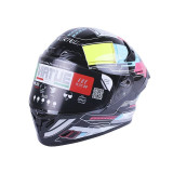 Шолом MD-821 чорний з кольоровим size L - VIRTUE