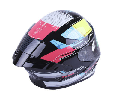 Шолом MD-821 чорний з кольоровим size L - VIRTUE