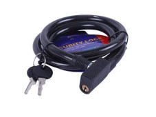 Замок протиугінний спіральний 12мм*1000мм (під ключ) ZX2108