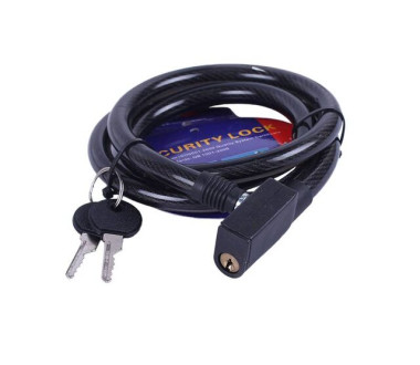 Замок протиугінний спіральний 12мм*1000мм (під ключ) ZX2108