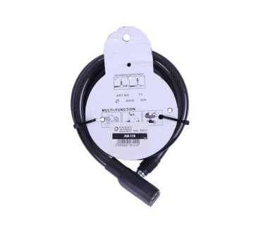 Замок протиугінний спіральний 12мм*1000мм (під ключ) ZX2108