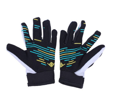 Моторукавички ZS04 ТАТА (чорний з жовтим, блакитним, дитячі, size S)