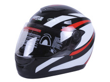 Шолом MD-101B чорний смугастий size M - VIRTUE