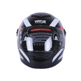 Шолом MD-101B чорний смугастий size M - VIRTUE